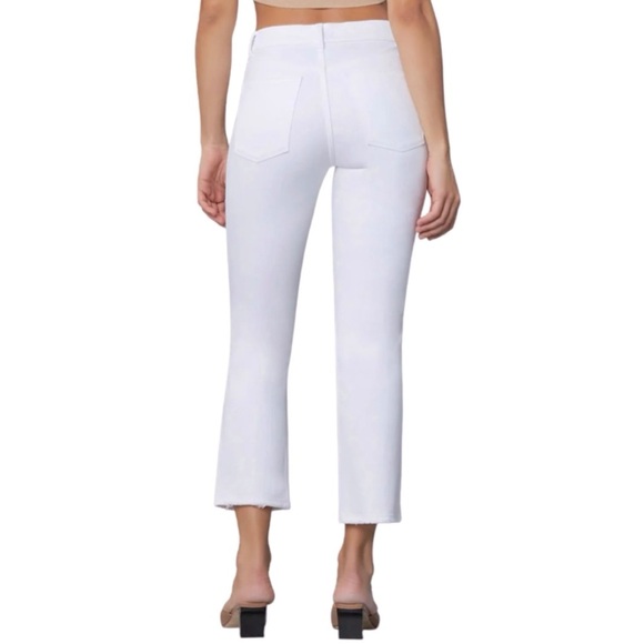 DL1961 Sz 26 Patti Straight High Rise Jean in White Distressed - Picture 3 of 12